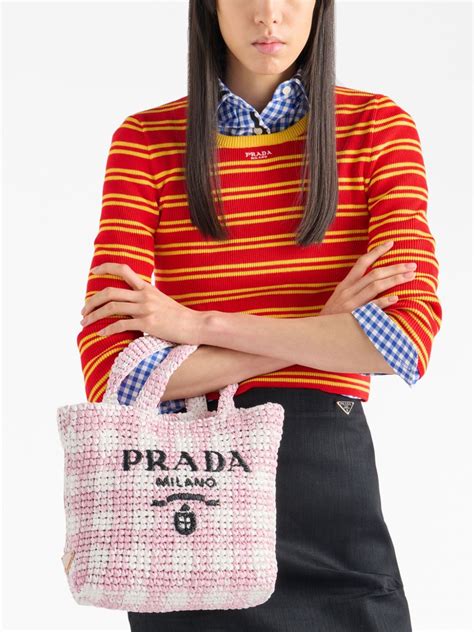 prada knit tote|prada tote for sale.